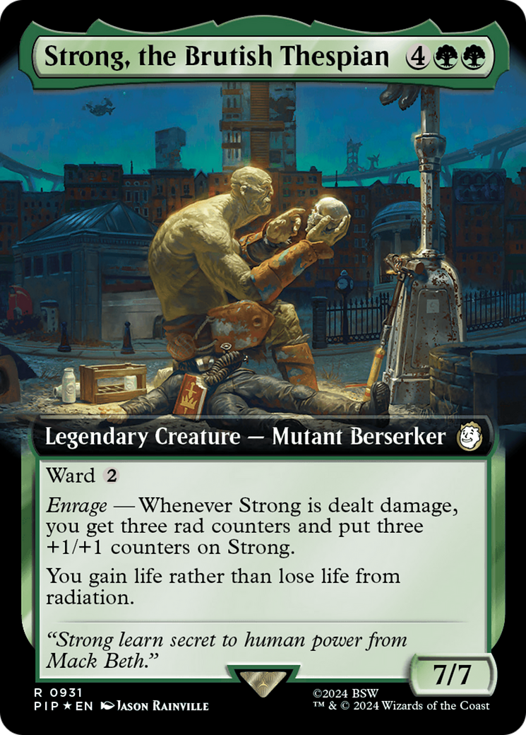 Strong, the Brutish Thespian (Extended Art) (Surge Foil) [Fallout]-1