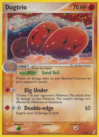 Dugtrio (5/100) [EX: Crystal Guardians]-1