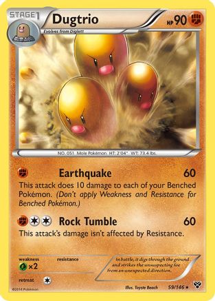 Dugtrio (59/146) [XY: Base Set]-1