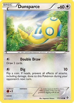 Dunsparce (111/149) [Black & White: Boundaries Crossed]-1