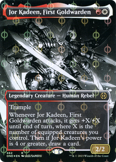 Jor Kadeen, First Goldwarden (Borderless Manga Step-and-Compleat Foil) [Phyrexia: All Will Be One]-1