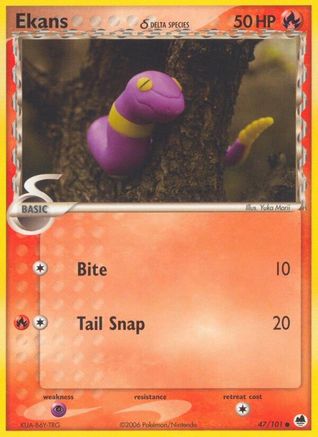 Ekans (47/101) (Delta Species) [EX: Dragon Frontiers]-1