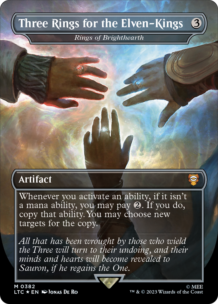 Three Rings for the Elven-Kings - Rings of Brighthearth (Surge Foil) [The Lord of the Rings: Tales of Middle-Earth Commander]-1