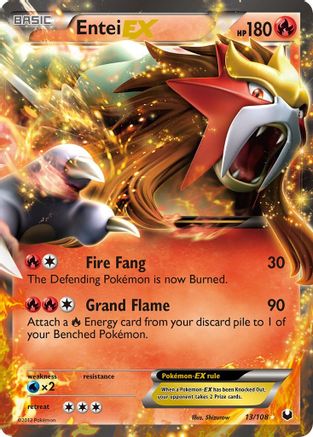 Entei EX (13/108) [Black & White: Dark Explorers]-1