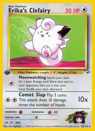 Erika's Clefairy (25/132) [Gym Heroes 1st Edition]-1