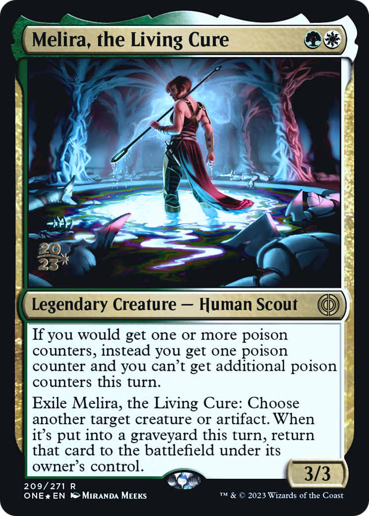 Melira, the Living Cure [Phyrexia: All Will Be One Prerelease Promos]-1