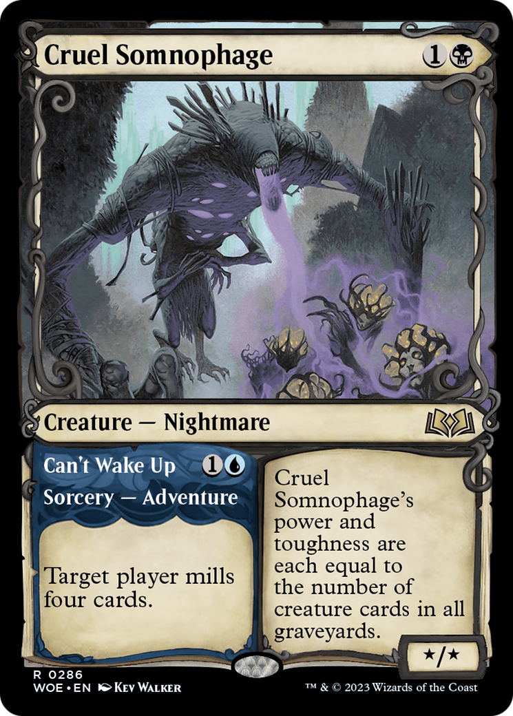 Cruel Somnophage // Can't Wake Up (Showcase) [Wilds of Eldraine]-1