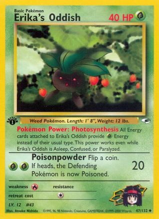 Erika's Oddish (47/132) [Gym Heroes 1st Edition]-1