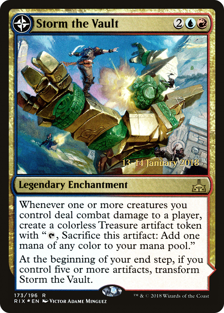 Storm the Vault // Vault of Catlacan [Rivals of Ixalan Prerelease Promos]-3