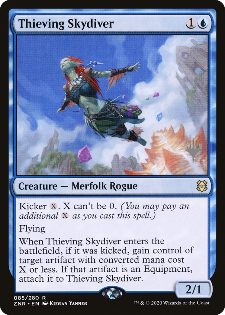 Thieving Skydiver (Promo Pack) [Zendikar Rising Promos]-1