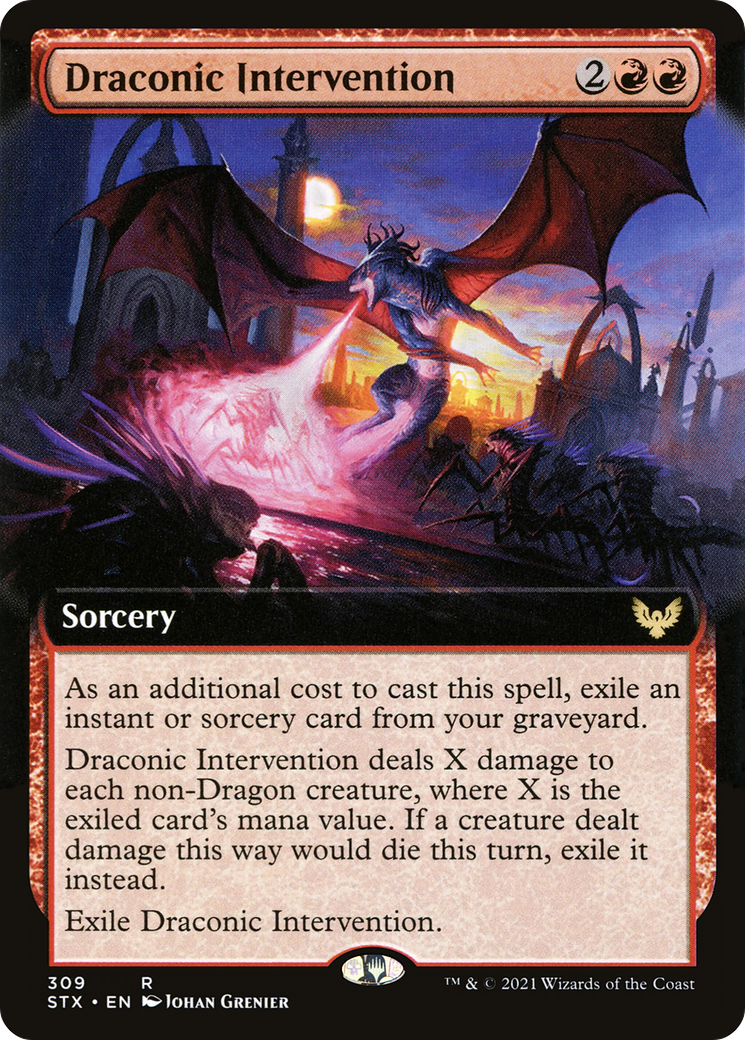 Draconic Intervention (Extended Art) [Strixhaven: School of Mages]-1