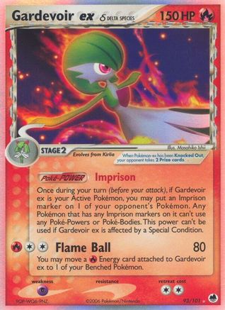 Gardevoir ex (93/101) (Delta Species) [EX: Dragon Frontiers]-1
