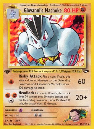 Giovanni's Machoke (42/132) [Gym Challenge 1st Edition]-1