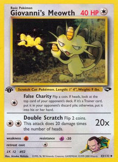 Giovanni's Meowth (43/132) [Gym Challenge 1st Edition]-1