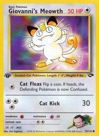 Giovanni's Meowth (74/132) [Gym Challenge Unlimited]-1