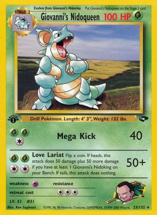 Giovanni's Nidoqueen (23/132) [Gym Challenge 1st Edition]-1