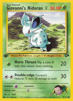 Giovanni's Nidoran (75/132) (Female) [Gym Challenge 1st Edition]-1