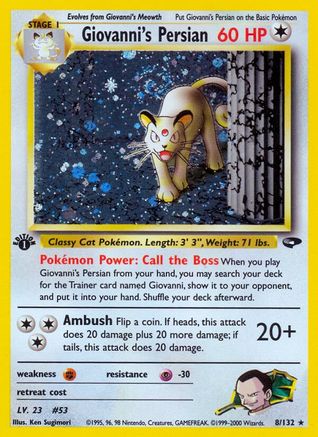 Giovanni's Persian (8/132) [Gym Challenge 1st Edition]-1