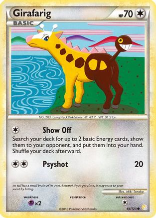 Girafarig (64/123) [HeartGold & SoulSilver: Base Set]-1