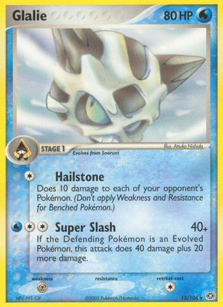 Glalie (13/106) (Stamped) [EX: Emerald]-1
