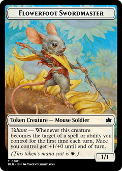 Rabbit // Flowerfoot Swordmaster Double-Sided Token [Bloomburrow Tokens]-2