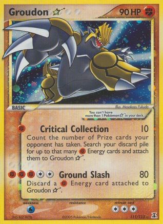 Groudon Star (111/113) [EX: Delta Species]-1