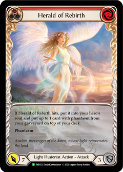 Herald of Rebirth (Red) [FAB032] (Promo)  Rainbow Foil-1