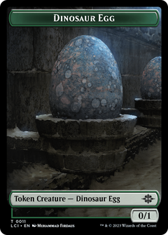 Dinosaur Egg // Dinosaur (0010) Double-Sided Token [The Lost Caverns of Ixalan Tokens]-1