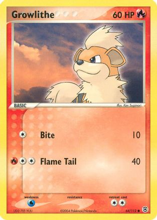 Growlithe (64/112) [EX: FireRed & LeafGreen]-1