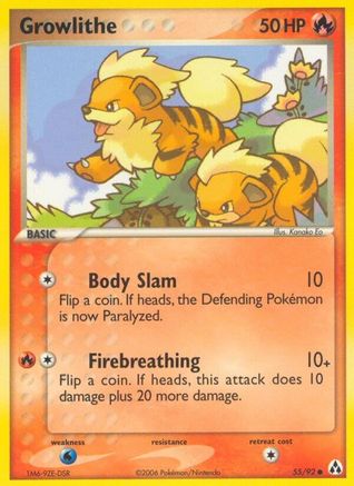 Growlithe (55/92) [EX: Legend Maker]-1