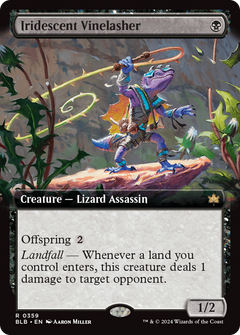 Iridescent Vinelasher (Extended Art) [Bloomburrow]-1