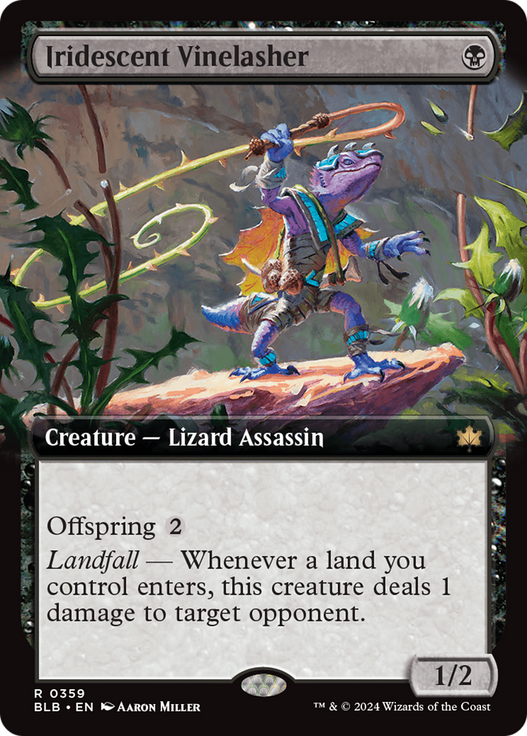 Iridescent Vinelasher (Extended Art) [Bloomburrow]-1