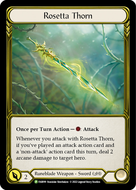 Rosetta Thorn (Golden) [FAB099] (Promo)  Cold Foil-1