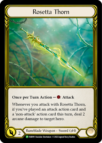 Rosetta Thorn (Golden) [FAB099] (Promo)  Cold Foil