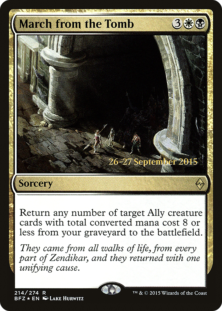 March from the Tomb [Battle for Zendikar Prerelease Promos]-1