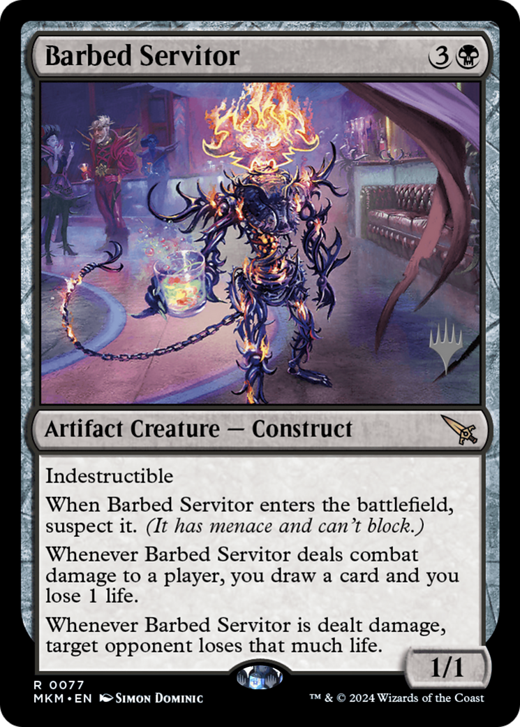 Barbed Servitor (Promo Pack) [Murders at Karlov Manor Promos]-1