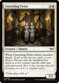 Unsettling Twins (DSK-038) - Duskmourn: House of Horror Foil-1