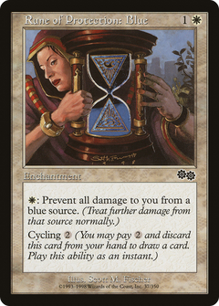 Rune of Protection: Blue [Urza's Saga]-1
