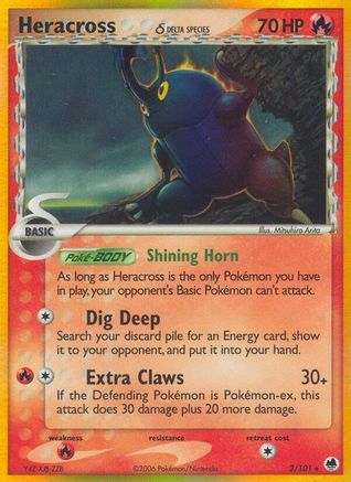Heracross (3/101) (Delta Species) (Stamped) [EX: Dragon Frontiers]-1