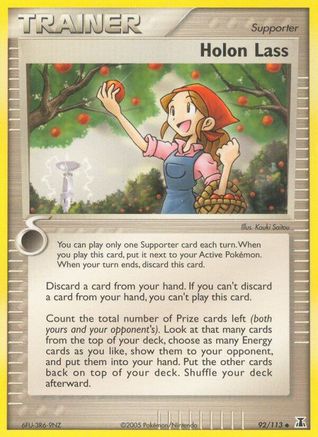 Holon Lass (92/113) (Stamped) [EX: Delta Species]-1