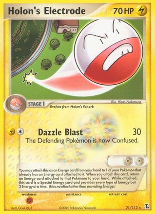 Holon's Electrode (21/113) (Stamped) [EX: Delta Species]-1