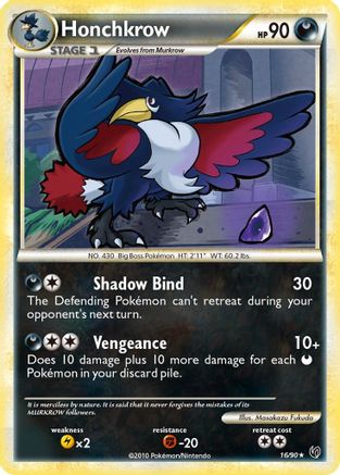 Honchkrow (16/90) [HeartGold & SoulSilver: Undaunted]-1