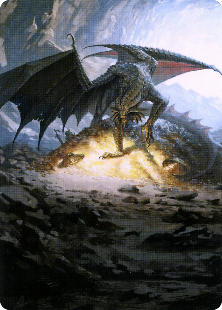 Ancient Copper Dragon // Ancient Copper Dragon (ACLB-004) - Battle for Baldur's Gate Art Series (Borderless) Foil-1