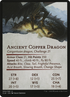 Ancient Copper Dragon // Ancient Copper Dragon (ACLB-004) - Battle for Baldur's Gate Art Series (Borderless) Foil-2