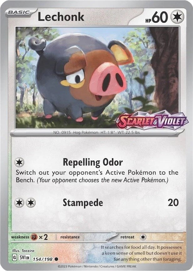 Lechonk (154/198) (Store Promo) [Scarlet & Violet: Black Star Promos]-1