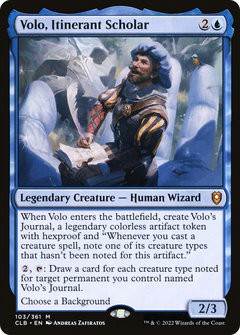 Volo, Itinerant Scholar (CLB-103) - Commander Legends: Battle for Baldur's Gate Foil-1