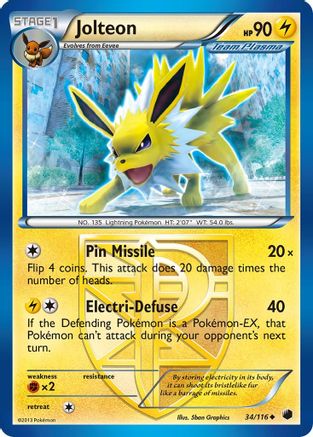 Jolteon (34/116) [Black & White: Plasma Freeze]-1