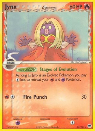 Jynx (17/101) (Delta Species) [EX: Dragon Frontiers]-1