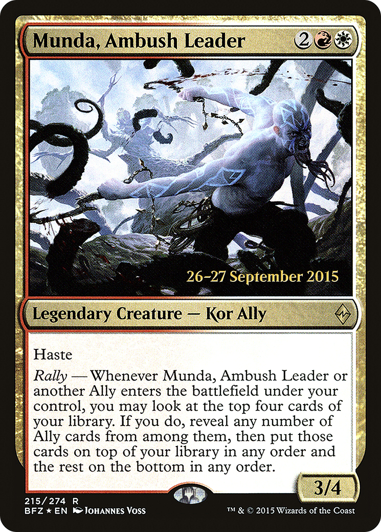 Munda, Ambush Leader [Battle for Zendikar Prerelease Promos]-1