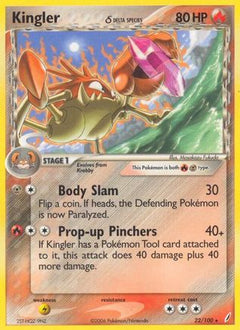 Kingler (22/100) (Delta Species) (Stamped) [EX: Crystal Guardians]-1